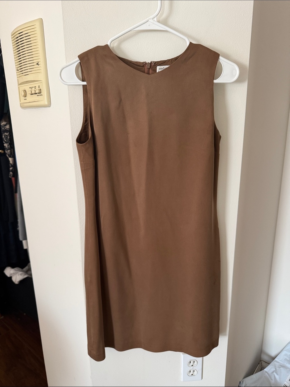 Ann Taylor Brown Sleeveless Mini Shift Dress